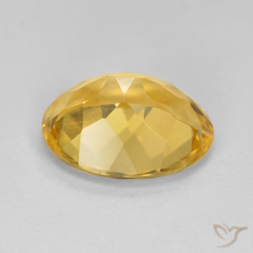 3.80克拉天然黄水晶，椭圆形，VVS-VS