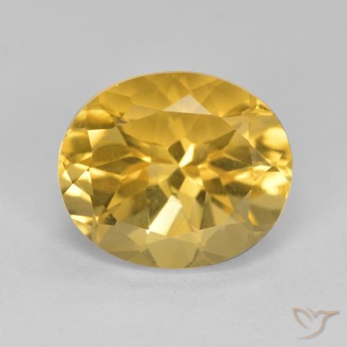 5.01ct 天然 中金 黄水晶, 椭圆形, VVS-VS