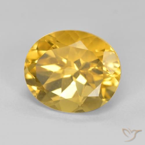 5.01克拉天然黄水晶，椭圆形，VVS-VS