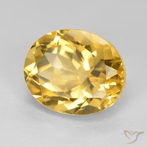 5.25克拉天然黄水晶，椭圆形，VVS-VS