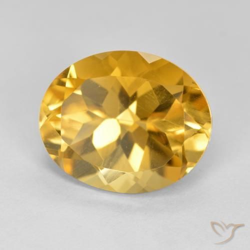 4.49克拉天然黄水晶，椭圆形，VVS-VS