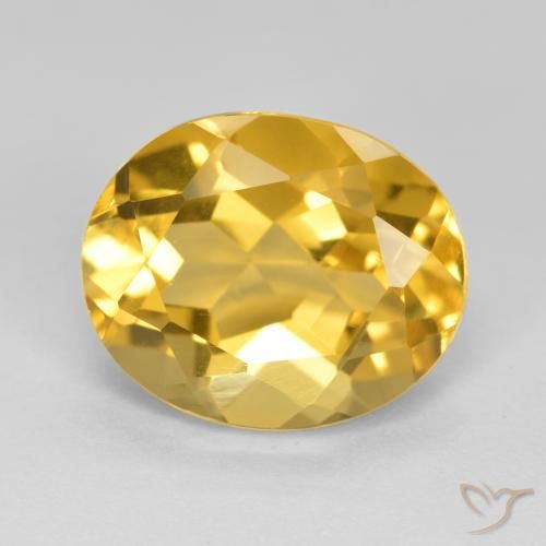 4.75ct 天然 中金 黄水晶, 椭圆形, VVS-VS