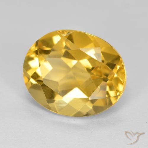 4.75克拉天然黄水晶，椭圆形，VVS-VS