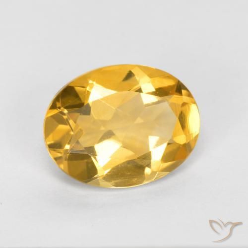 1.46克拉天然黄水晶，椭圆形，VVS-VS