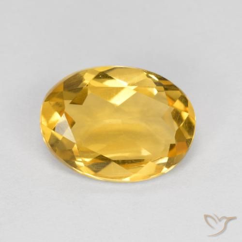 1.57ct 天然 金橙色 黄水晶, 椭圆形, VS