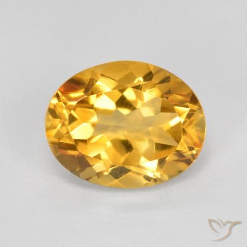 1.92ct 天然 深金色 黄水晶, 椭圆形, VVS-VS
