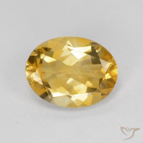 1.62ct 天然 中金 黄水晶, 椭圆形, VS-SI