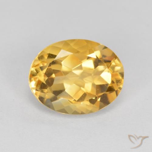 1.72ct 天然 中金 黄水晶, 椭圆形, VVS-VS