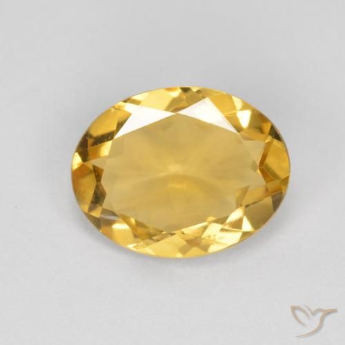 1.40ct 天然 深金橙色 黄水晶, 椭圆形, VS