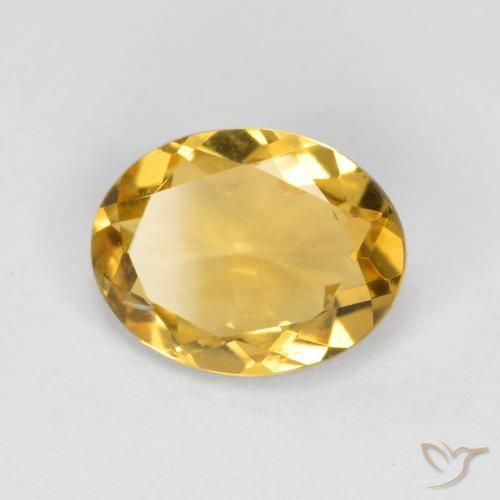 1.40克拉天然黄水晶，椭圆形，VS