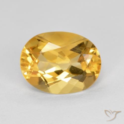 1.73ct 天然 亮金 黄水晶, 椭圆形, VS