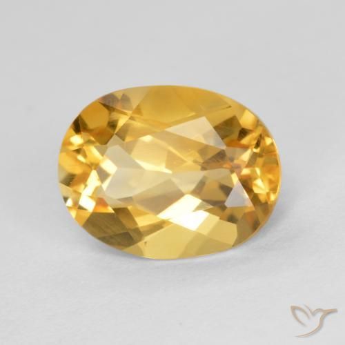 1.73克拉天然黄水晶，椭圆形，VS