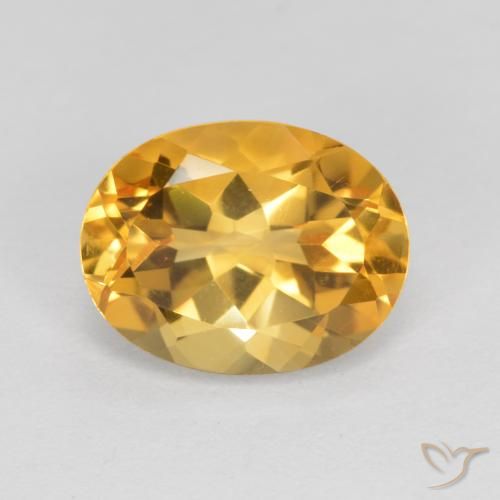 1.83ct 天然 深金橙色 黄水晶, 椭圆形, VVS-VS