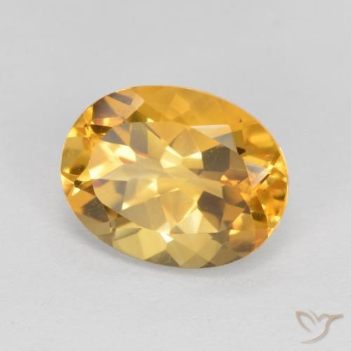 1.83克拉天然黄水晶，椭圆形，VVS-VS