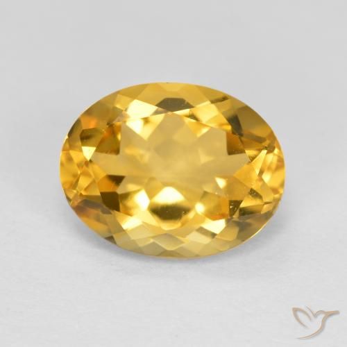 1.79ct 天然 金色 黄水晶, 椭圆形, VS