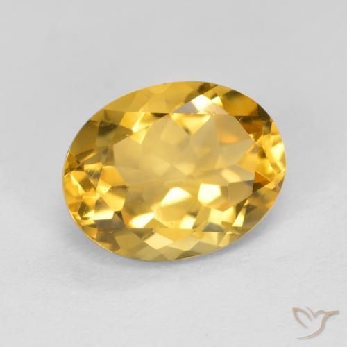 1.79克拉天然黄水晶，椭圆形，VS