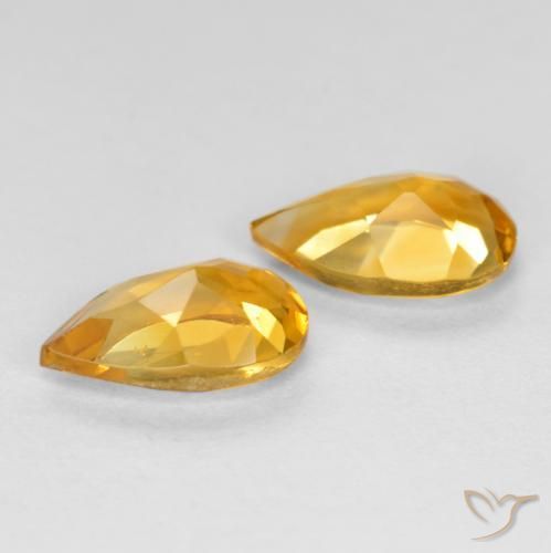 1.40克拉天然黄水晶，梨形，VS