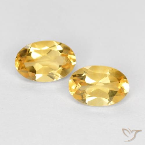 0.81ctw 天然 中金 黄水晶, 椭圆形, VVS-VS