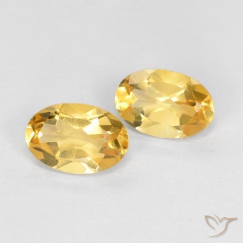 0.81克拉天然黄水晶，椭圆形，VVS-VS