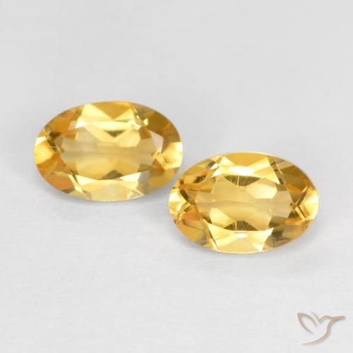 0.86ctw 天然 黄金色 黄水晶, 椭圆形, VVS-VS