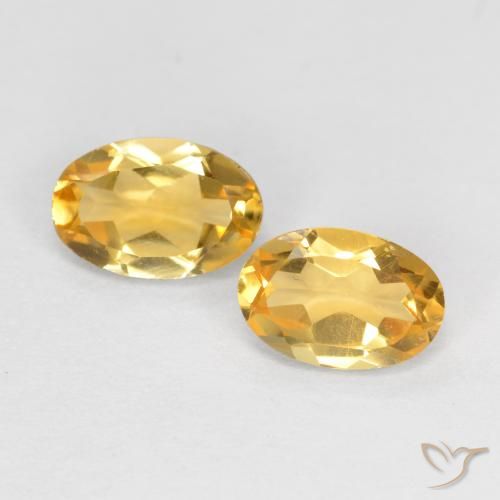 0.80ctw 天然 黄金色 黄水晶, 椭圆形, VVS-VS