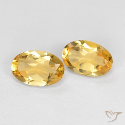 0.80克拉天然黄水晶，椭圆形，VVS-VS