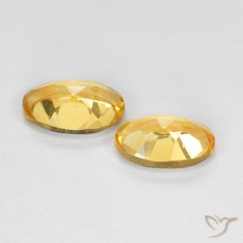 0.80克拉天然黄水晶，椭圆形，VVS-VS
