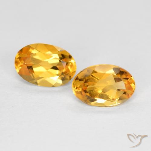0.83ctw 天然 中深金色 黄水晶, 椭圆形, VVS-VS