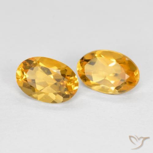 0.83克拉天然黄水晶，椭圆形，VVS-VS