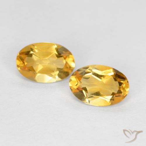 0.74ctw 天然 中金 黄水晶, 椭圆形, VVS-VS