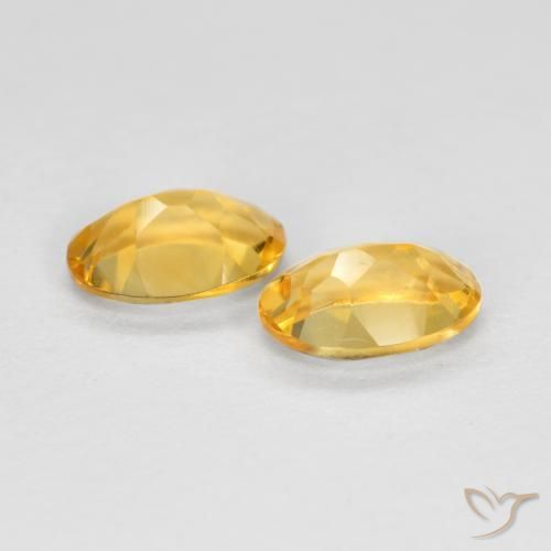 0.74克拉天然黄水晶，椭圆形，VVS-VS