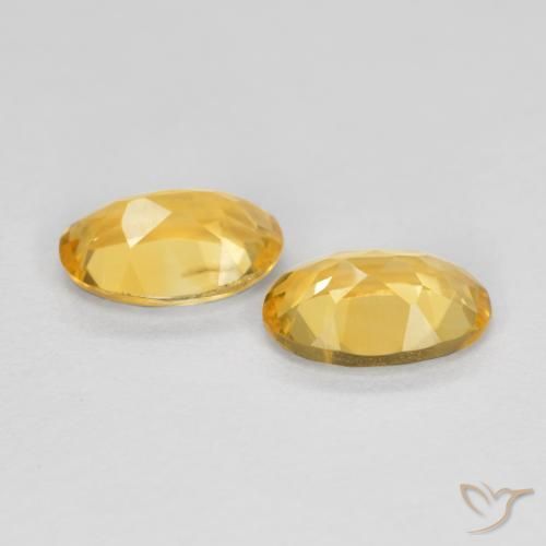 0.74克拉天然黄水晶，椭圆形，VVS-VS