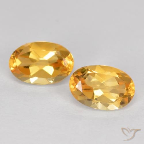 0.87ctw 天然 深金橙色 黄水晶, 椭圆形, VVS-VS