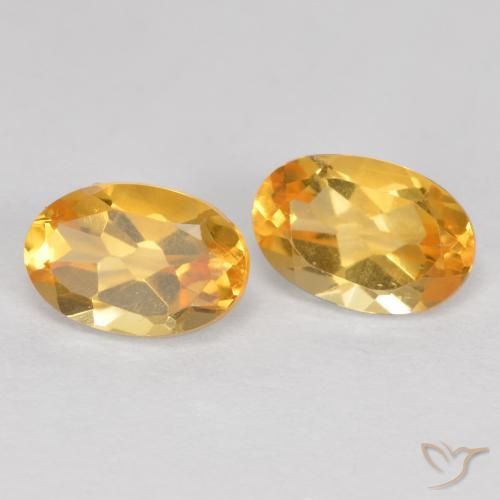 0.87克拉天然黄水晶，椭圆形，VVS-VS