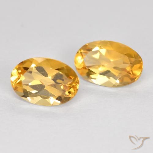 0.80克拉天然黄水晶，椭圆形，VVS-VS
