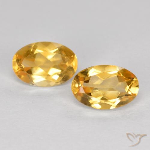 0.82ctw 天然 深金橙色 黄水晶, 椭圆形, VVS-VS