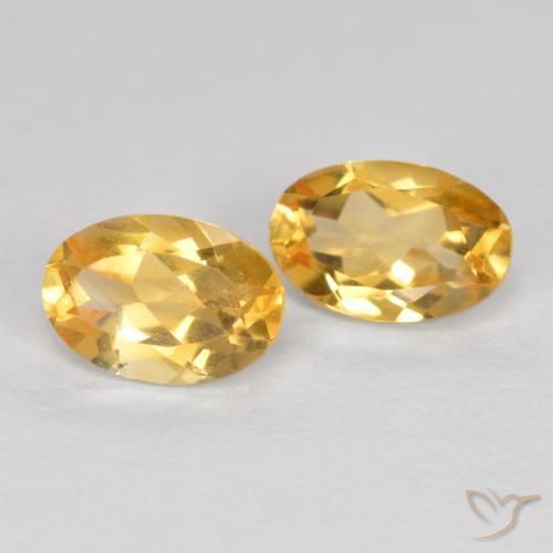 0.82克拉天然黄水晶，椭圆形，VVS-VS