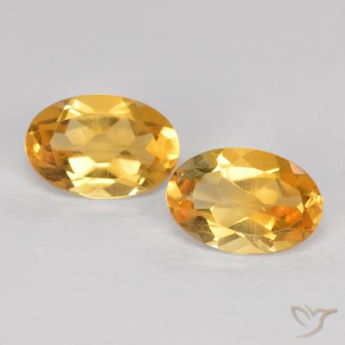 0.80ctw 天然 深金色 黄水晶, 椭圆形, VVS-VS