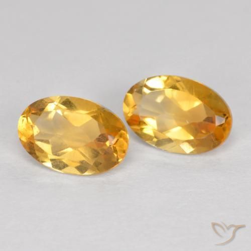 0.80克拉天然黄水晶，椭圆形，VVS-VS