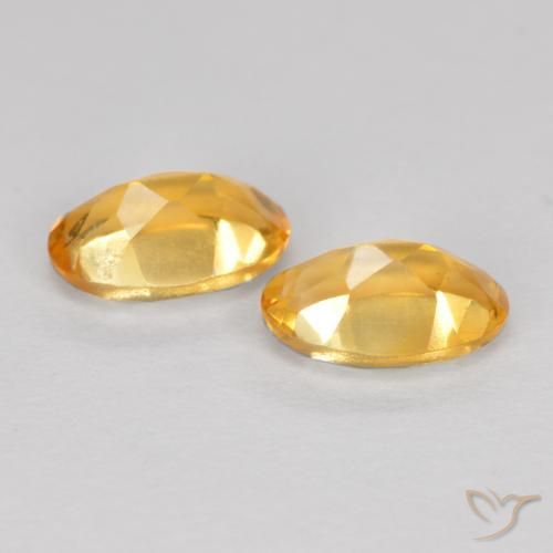 0.80克拉天然黄水晶，椭圆形，VVS-VS