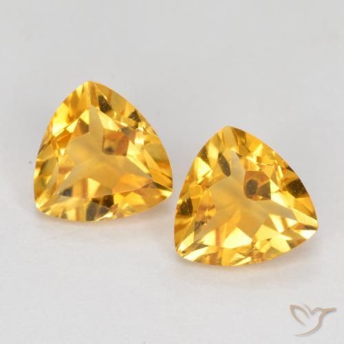1.51克拉天然黄水晶，胖三角形，VVS-VS