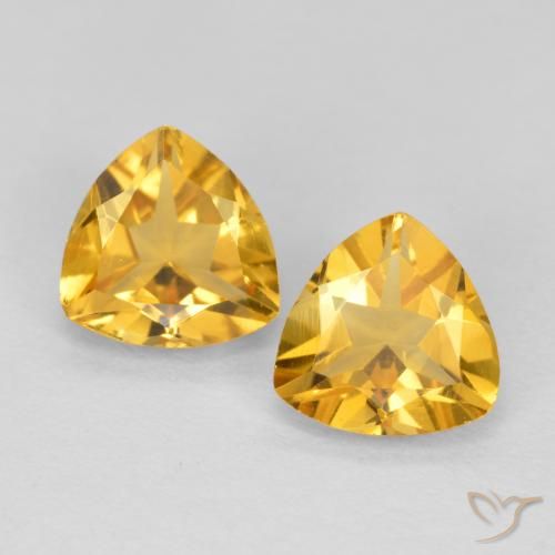 1.22ctw 天然 中金 黄水晶, 胖三角形, VVS-VS
