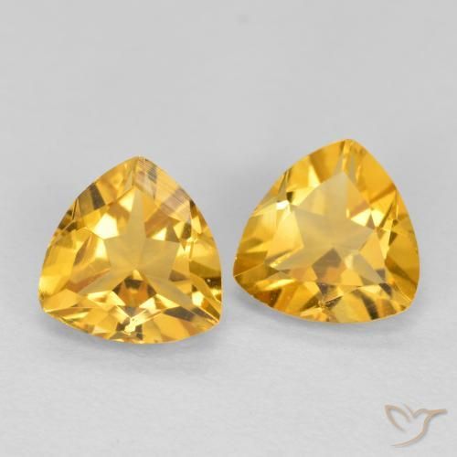 1.22克拉天然黄水晶，胖三角形，VVS-VS
