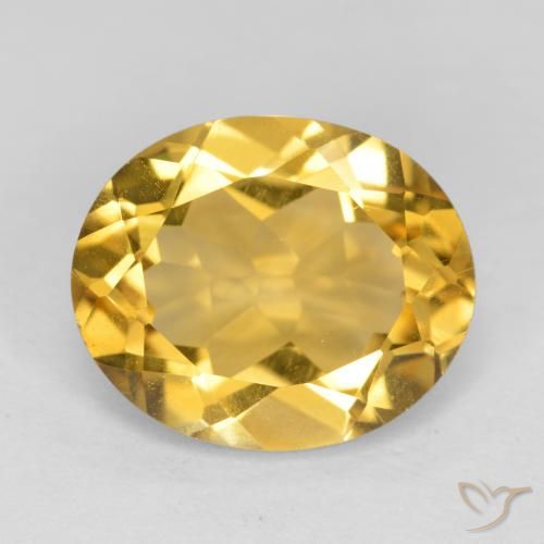 4.25ct 天然 中金 黄水晶, 椭圆形, VVS-VS