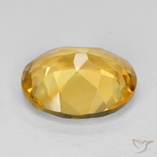4.25克拉天然黄水晶，椭圆形，VVS-VS