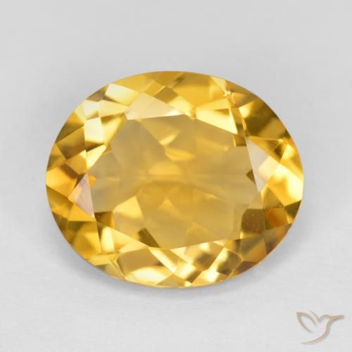 3.93ct 天然 金橙色 黄水晶, 椭圆形, VVS
