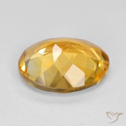 3.93克拉天然黄水晶，椭圆形，VVS