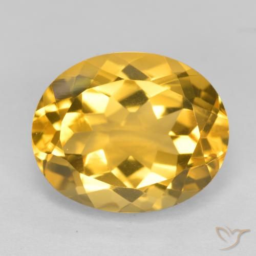 5.04ct 天然 金橙色 黄水晶, 椭圆形, VVS