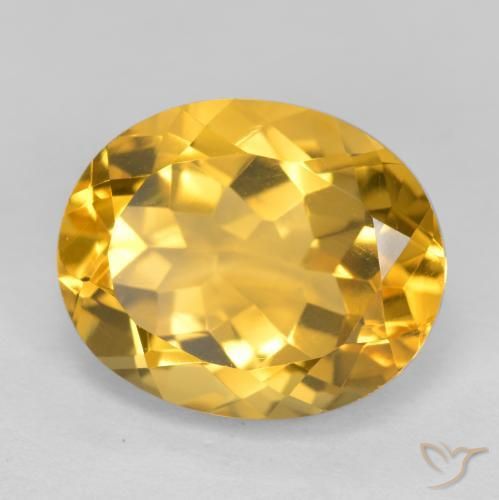 5.04克拉天然黄水晶，椭圆形，VVS