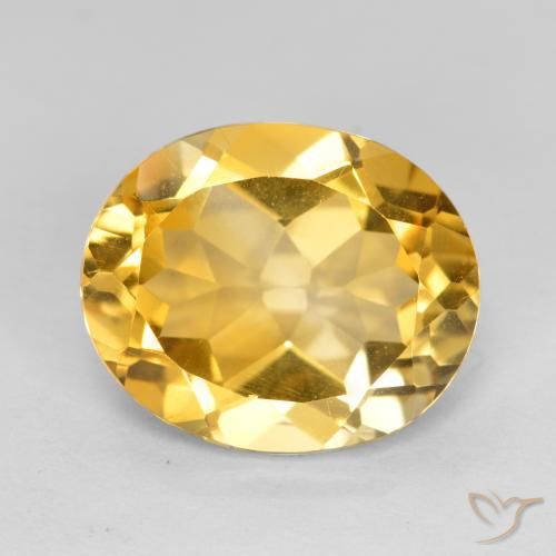 4.01ct 天然 金橙色 黄水晶, 椭圆形, VVS